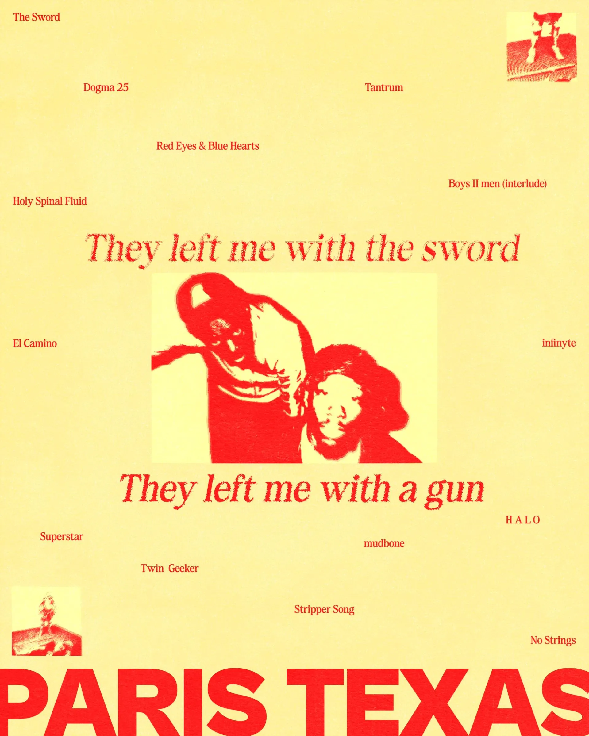 They left me with a sword Poster