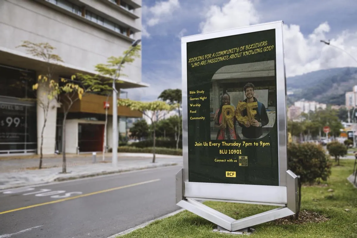 Billboard Mockup for a campus fellowship