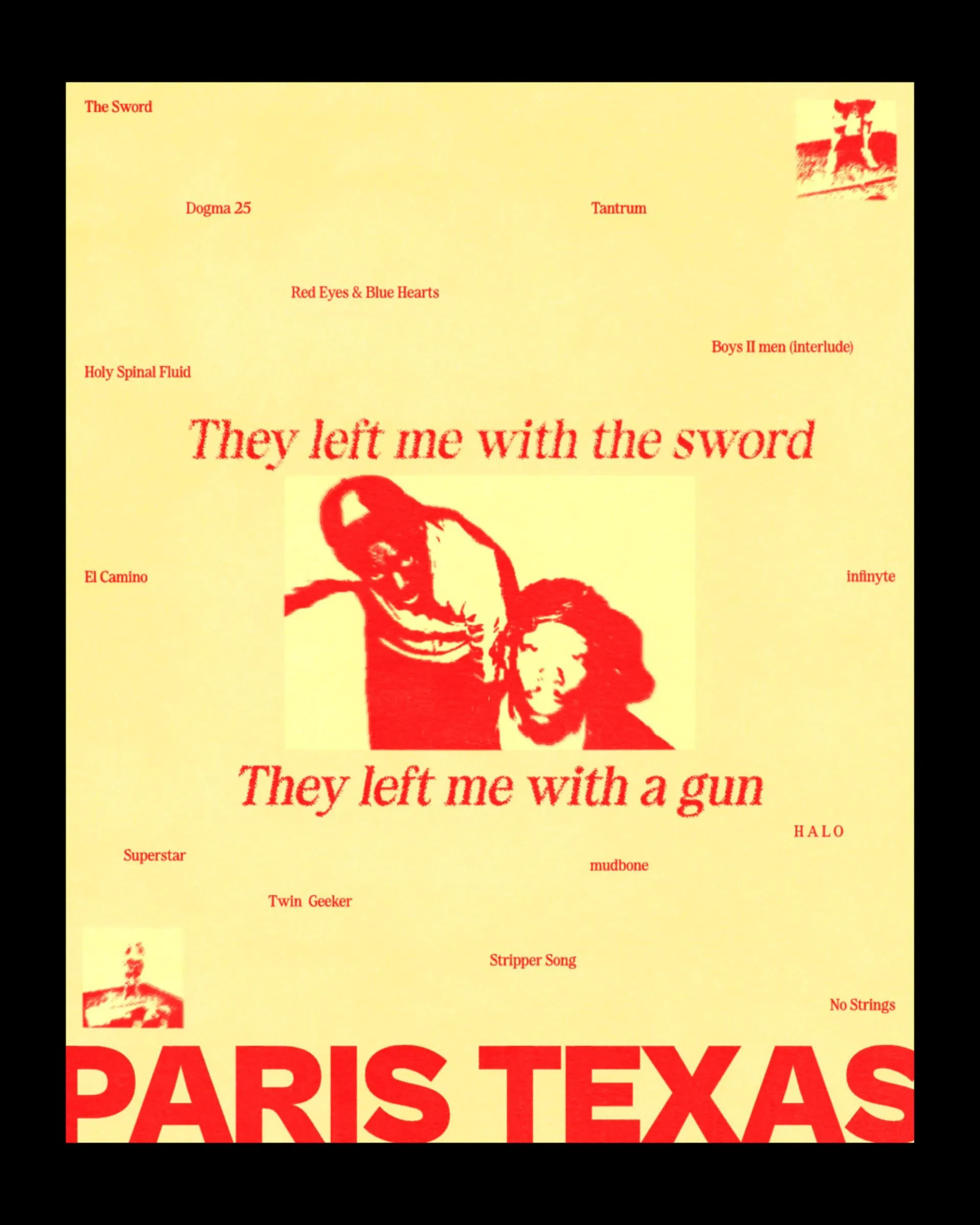 They left me with a sword Poster